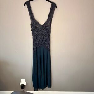 Victoria's Secret Vintage Black Lace Chiffon Nightgown Y2K Gothic Romance S EUC